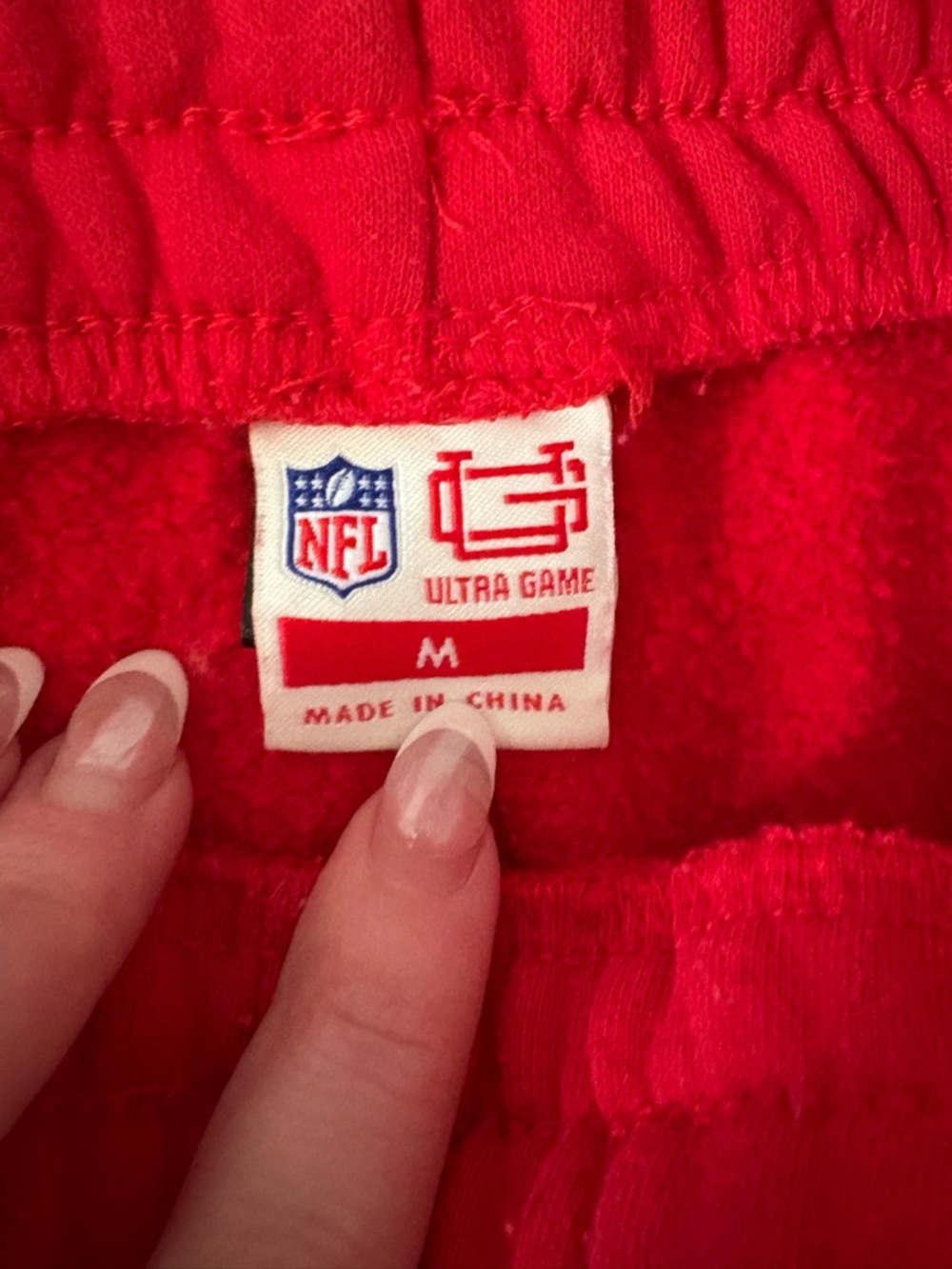 Kansas City Chiefs Red and Yellow Women’s Wide Leg Oversized sweatpants Medium - Picture 4 of 10